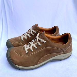 Keen Presidio ll Brown Leather Hiking Sneakers Boots Woman Size 10 Dress Shoes
